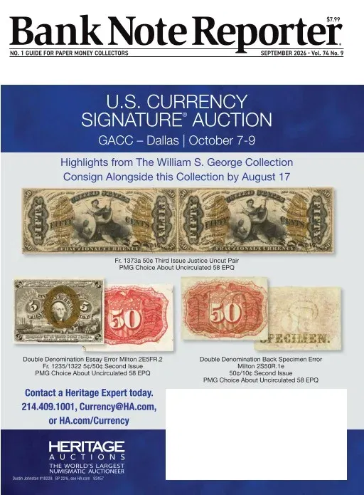 Bank Note Reporter Magazine