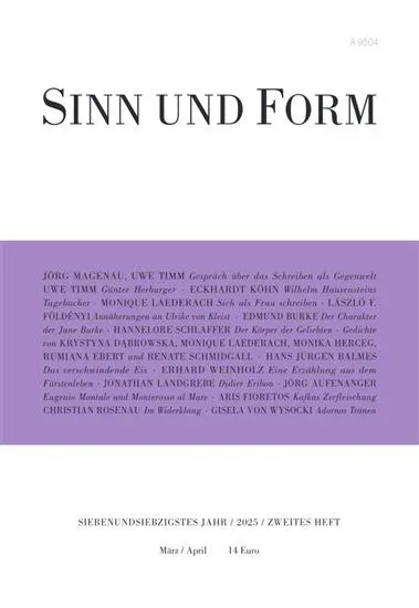 Sinn und Form (Deutsch)