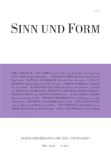 Sinn und Form (Deutsch) 1